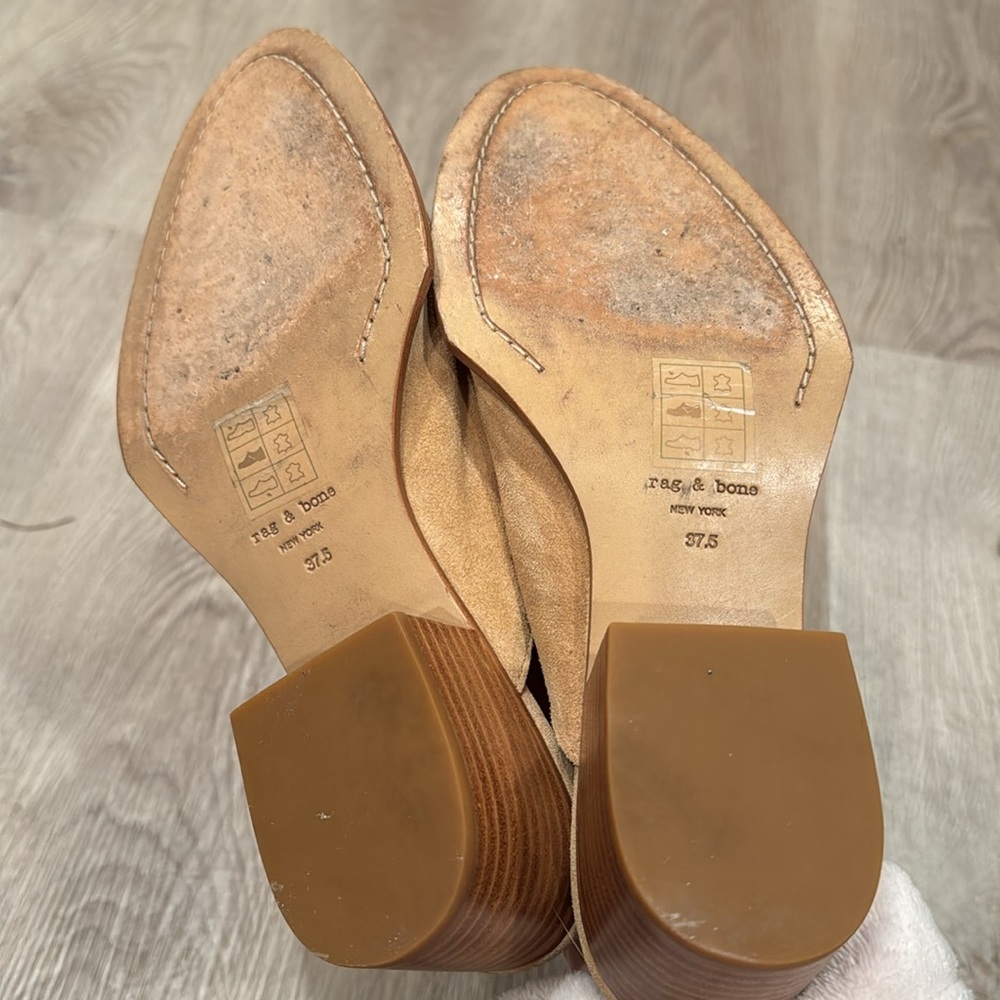 Rag & Bone Weiss Dune Suede Studded Mules - Picture 5 of 5